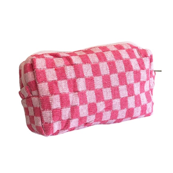 Accessories - Pink Checkered Pouch